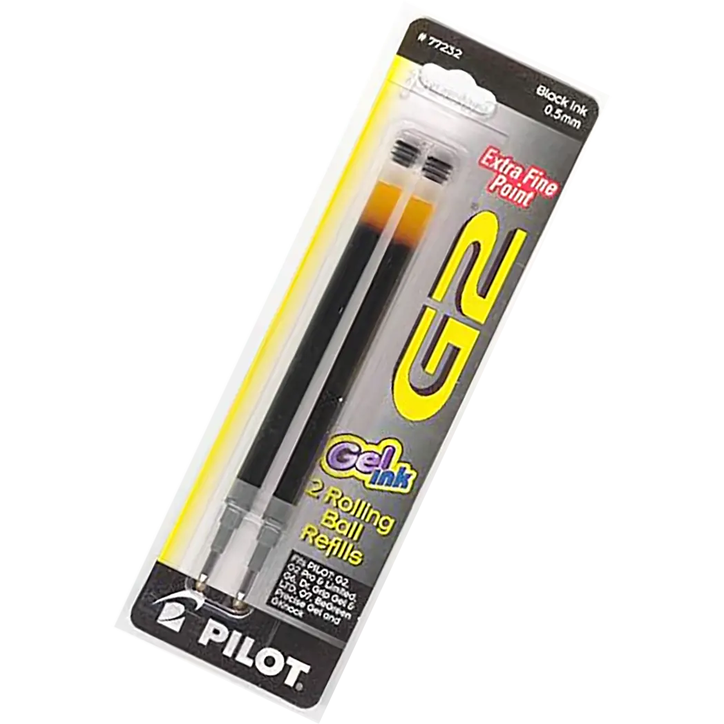 Pilot G2 0.5mm 2 pack Black Refill-Pen Boutique Ltd