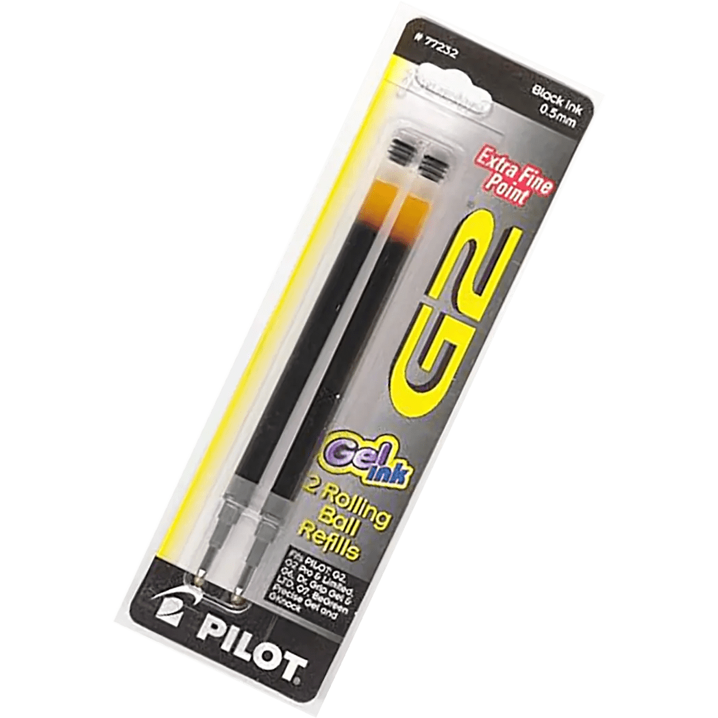 Pilot G2 0.5mm 2 pack Black Refill - Pen Boutique Ltd
