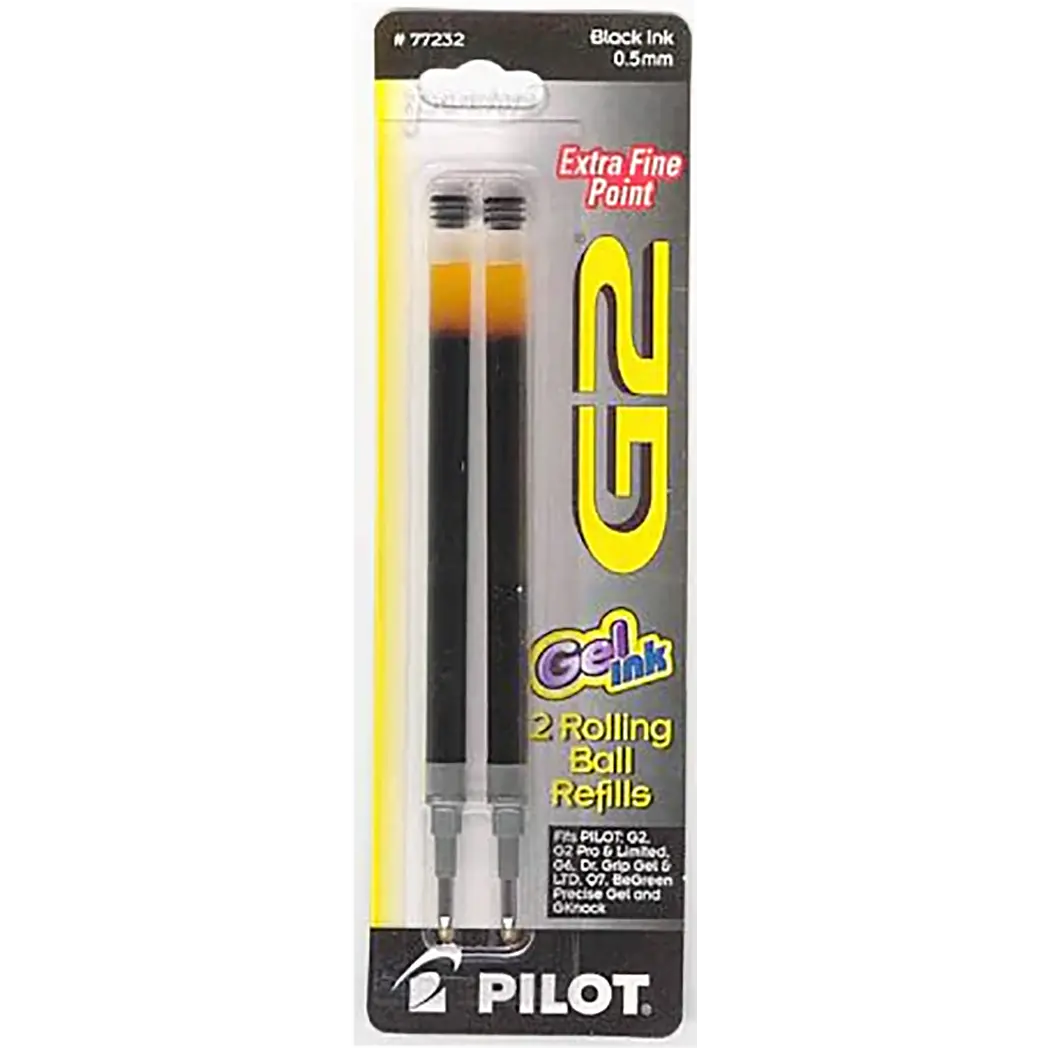 Pilot G2 0.5mm 2 pack Black Refill-Pen Boutique Ltd