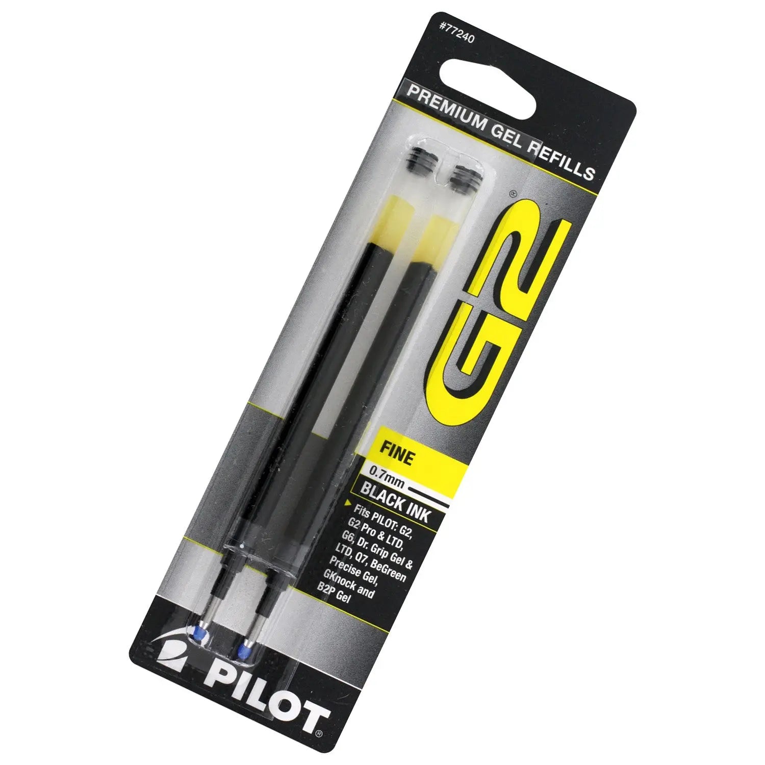 Pilot G2 0.7mm 2 pack Black Refill-Pen Boutique Ltd