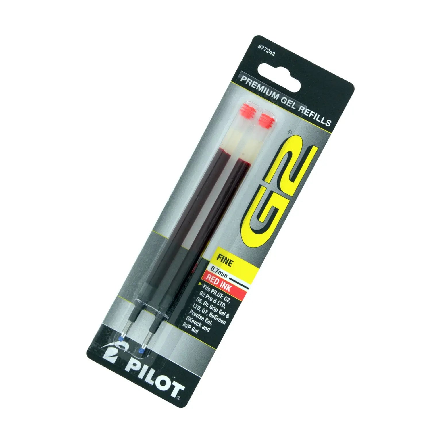 Pilot G2 0.7mm 2 pack Red Refill-Pen Boutique Ltd