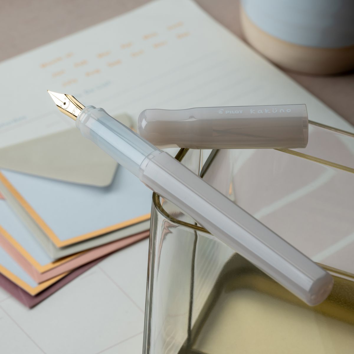 Pilot Kakuno Fountain Pen - Cumulus White-Pen Boutique Ltd