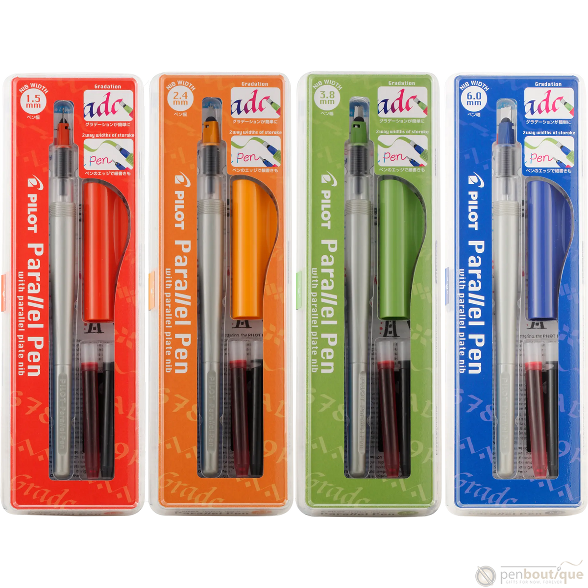 Pilot Parallel Fountain Pen - Green - 3.8mm - Pen Boutique Ltd