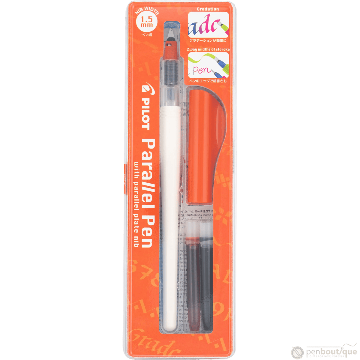 Pilot Parallel Fountain Pen - Red - 1.5mm - Pen Boutique Ltd