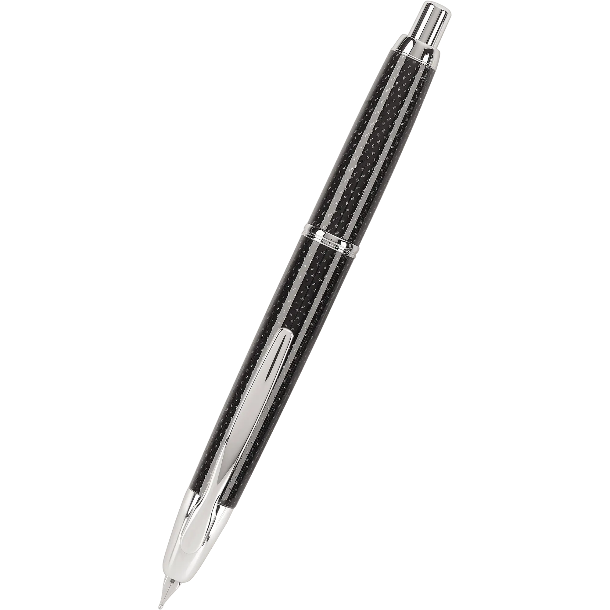 Pilot Vanishing Point Fountain Pen - Black Carbon Fiber - Rhodium Trim-Pen Boutique Ltd