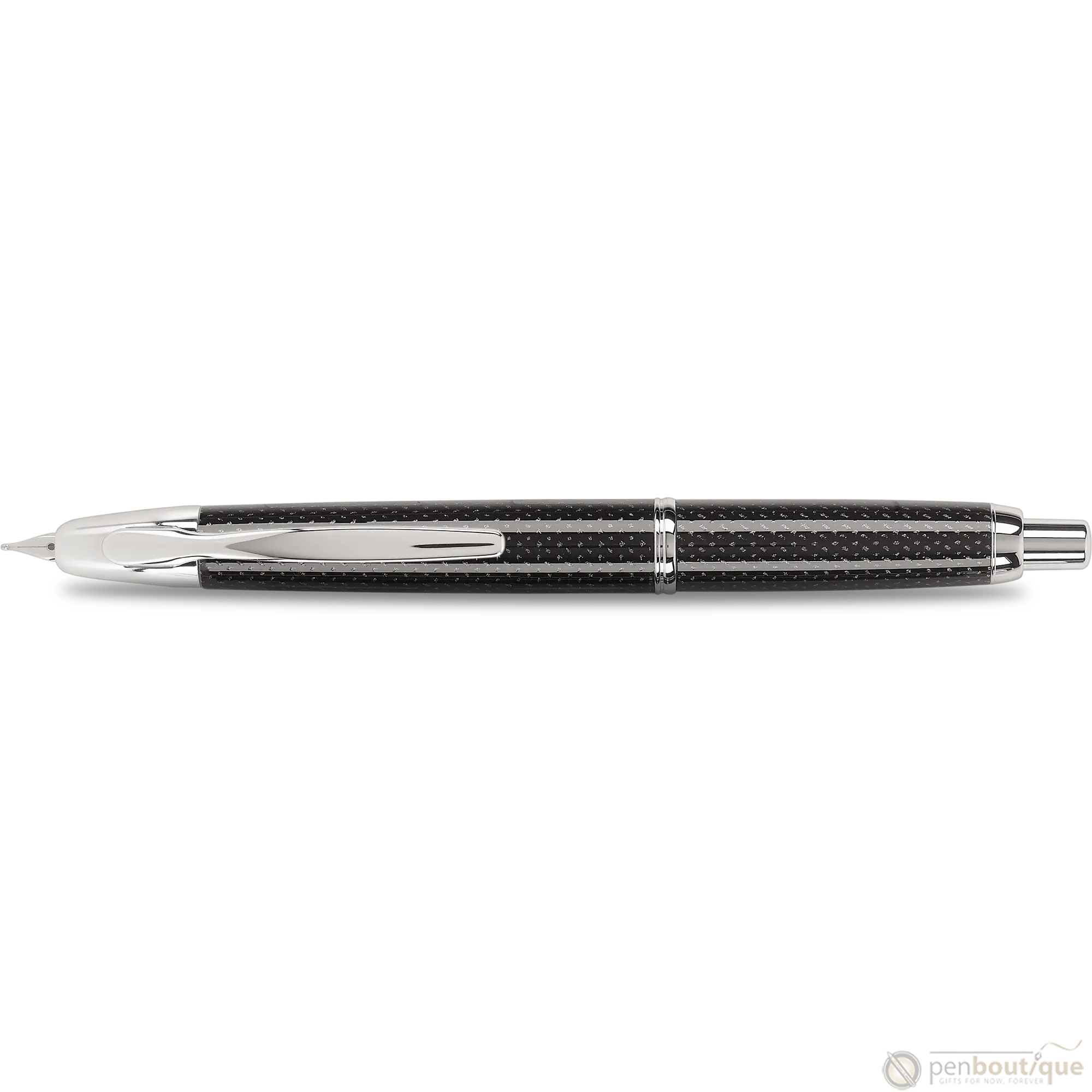 Pilot Vanishing Point Fountain Pen - Black Carbon Fiber - Rhodium Trim-Pen Boutique Ltd