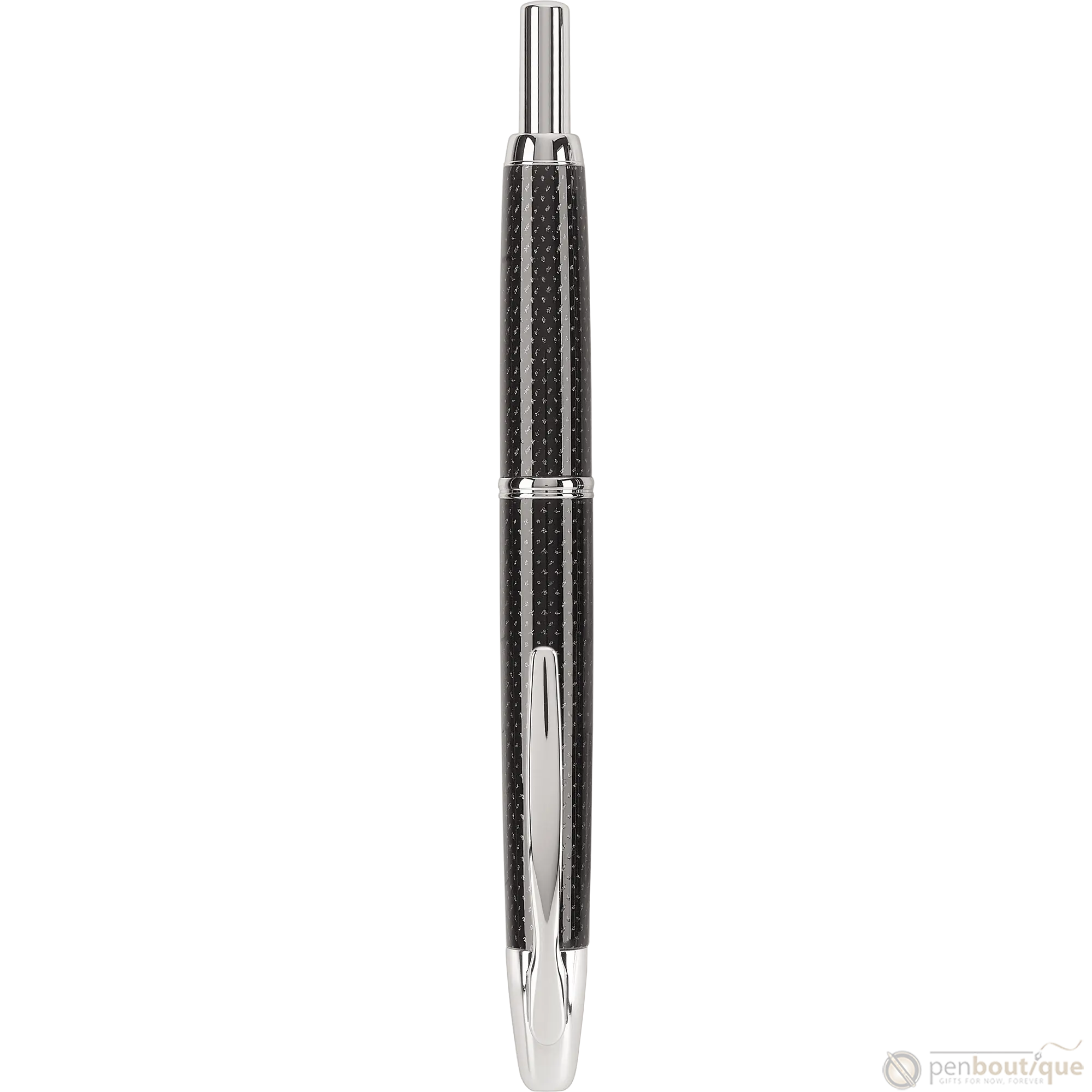 Pilot Vanishing Point Fountain Pen - Black Carbon Fiber - Rhodium Trim-Pen Boutique Ltd