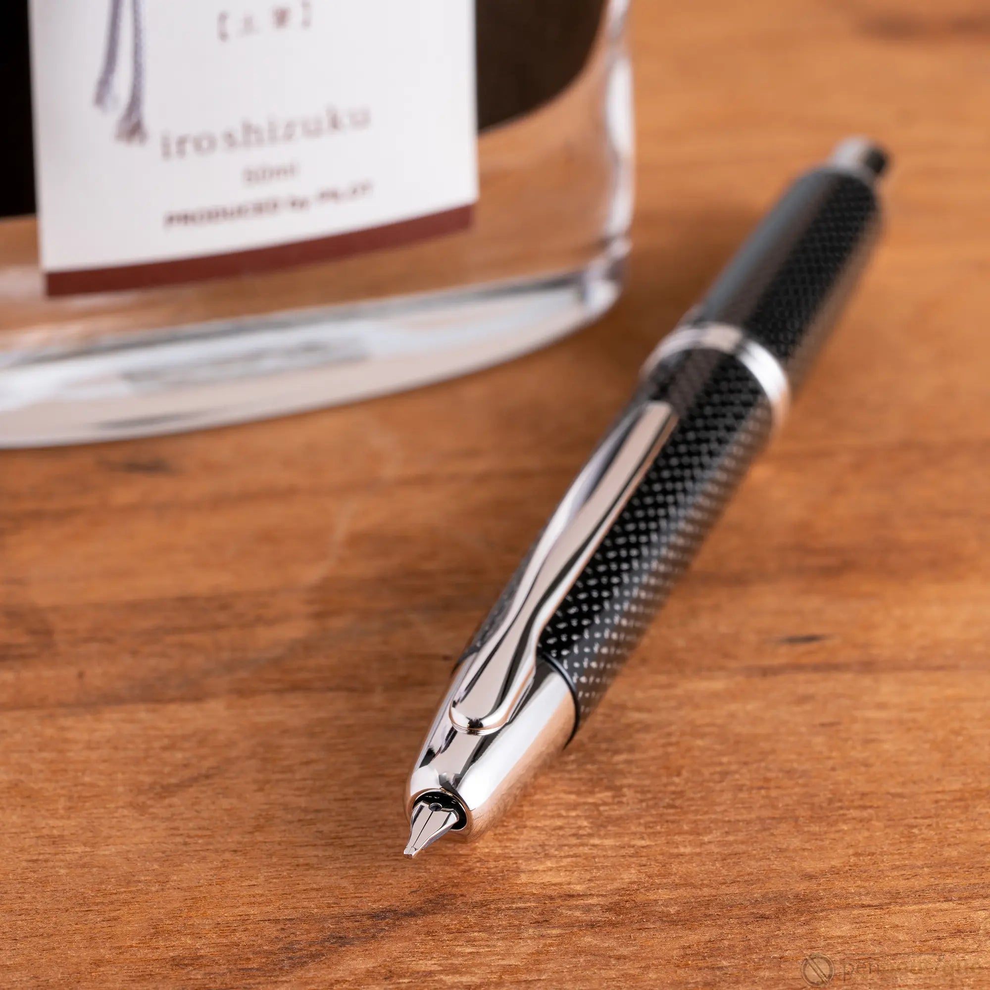 Pilot Vanishing Point Fountain Pen - Black Carbon Fiber - Rhodium Trim-Pen Boutique Ltd