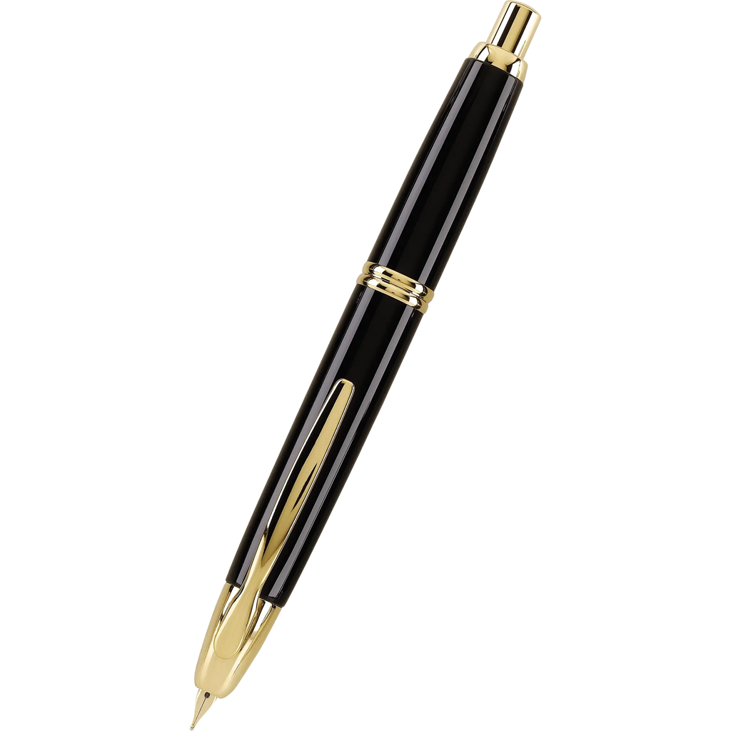 Pilot Vanishing Point Fountain Pen - Black - Gold Trim