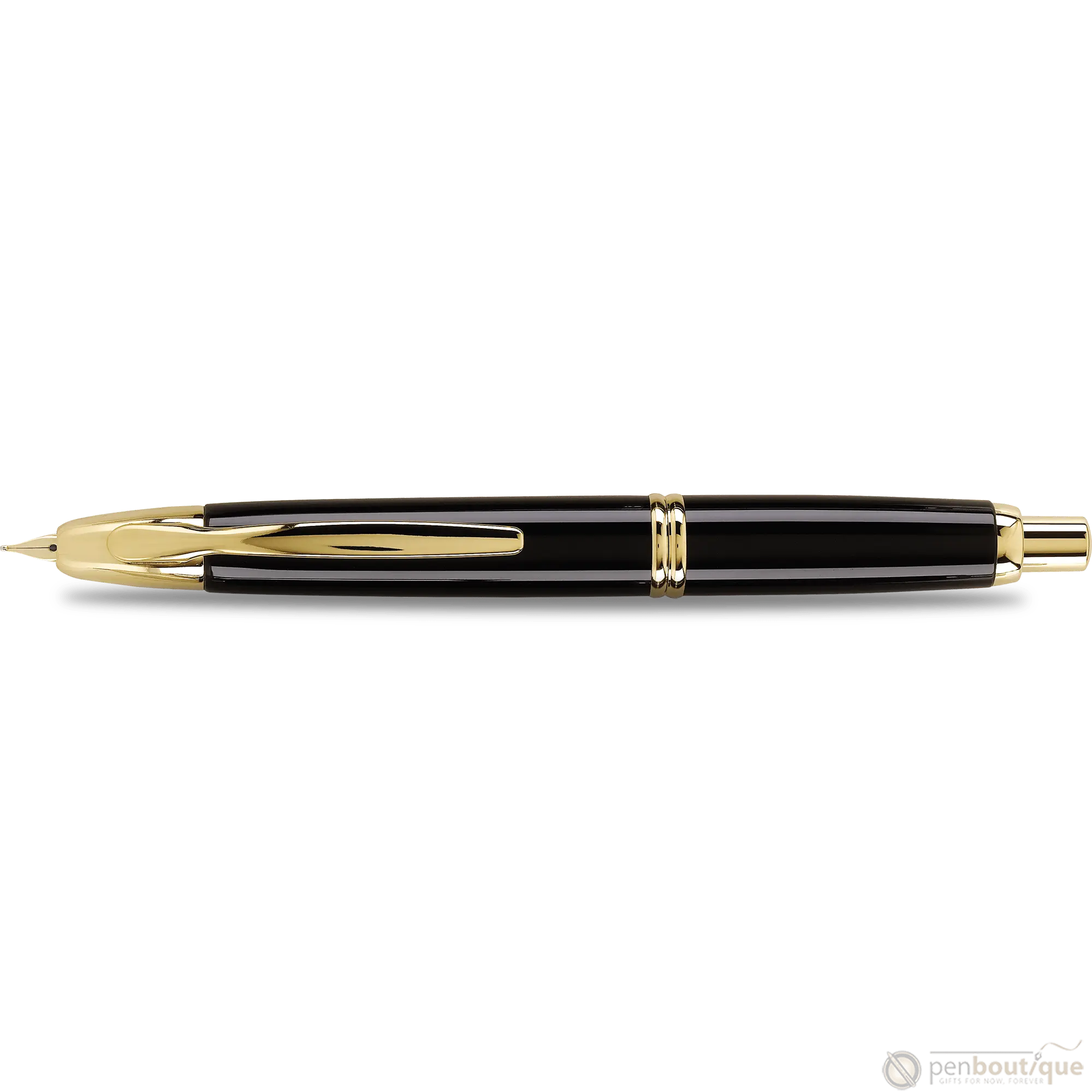 Pilot Vanishing Point Fountain Pen - Black - Gold Trim-Pen Boutique Ltd