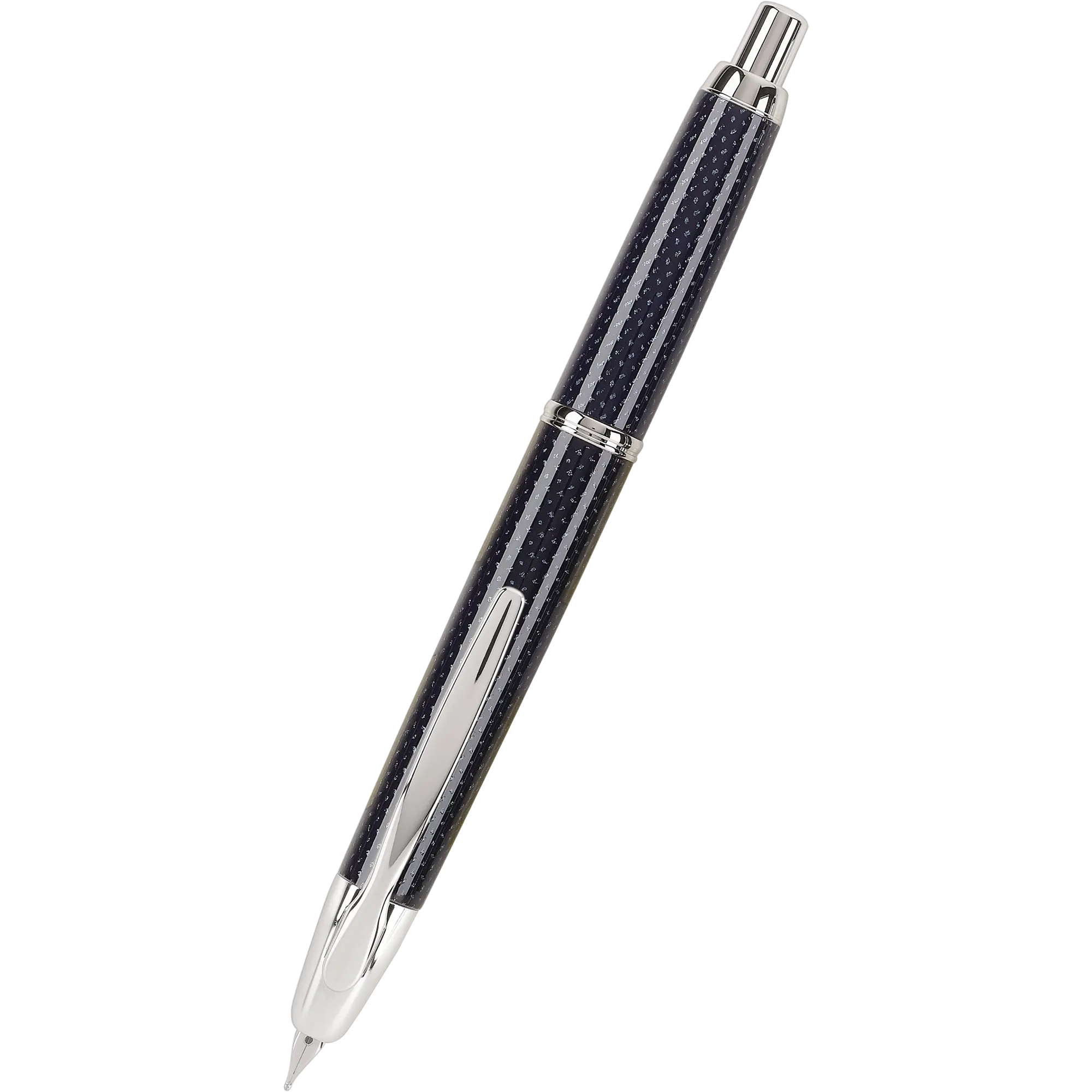 Pilot Vanishing Point Fountain Pen - Blue Carbon Fiber - Rhodium Trim-Pen Boutique Ltd