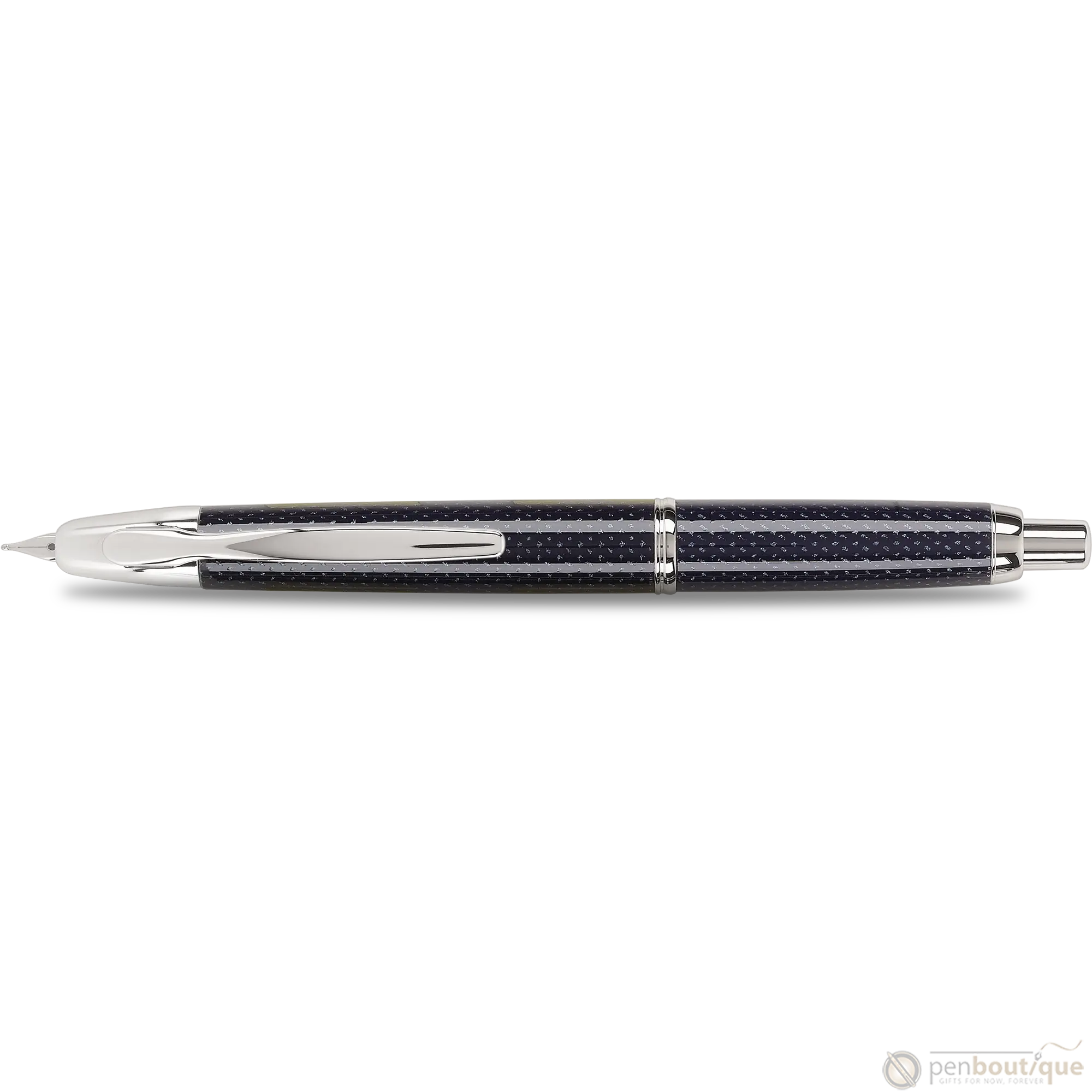 Pilot Vanishing Point Fountain Pen - Blue Carbon Fiber - Rhodium Trim-Pen Boutique Ltd