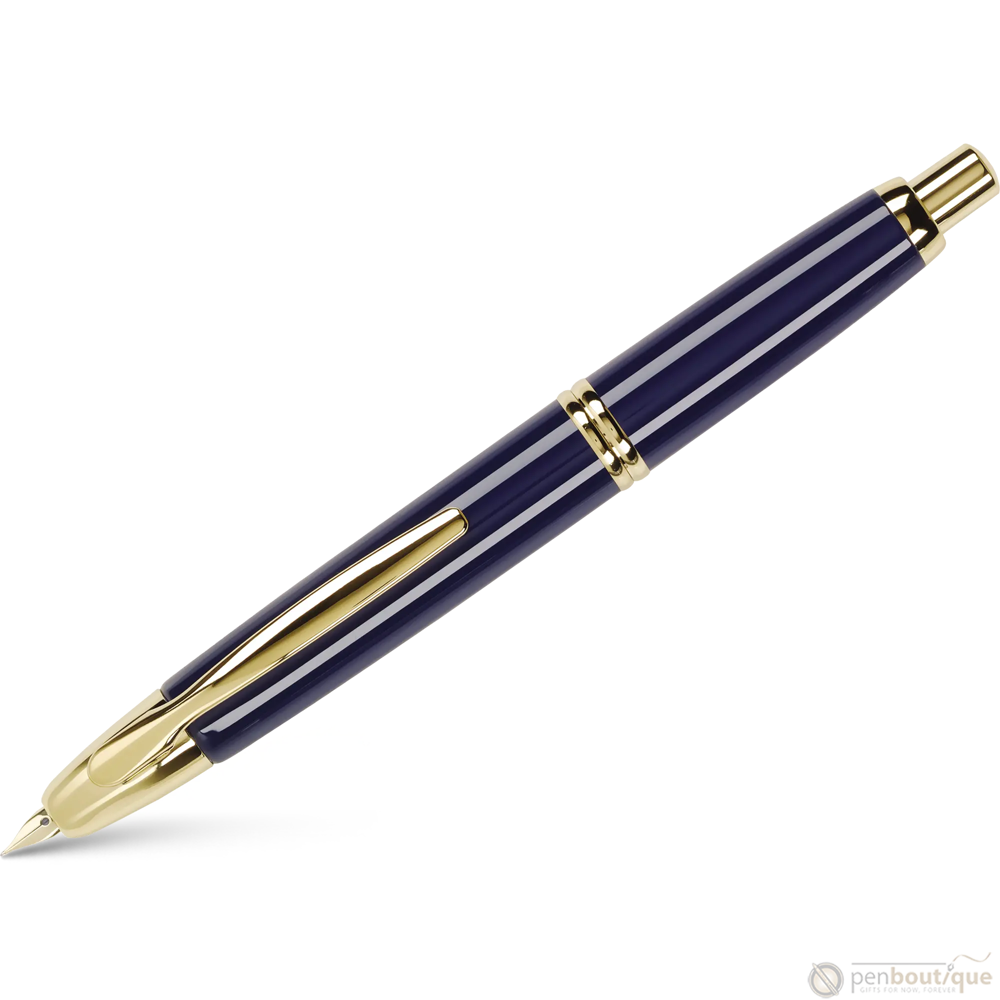Pilot Vanishing Point Fountain Pen - Blue - Gold Trim-Pen Boutique Ltd