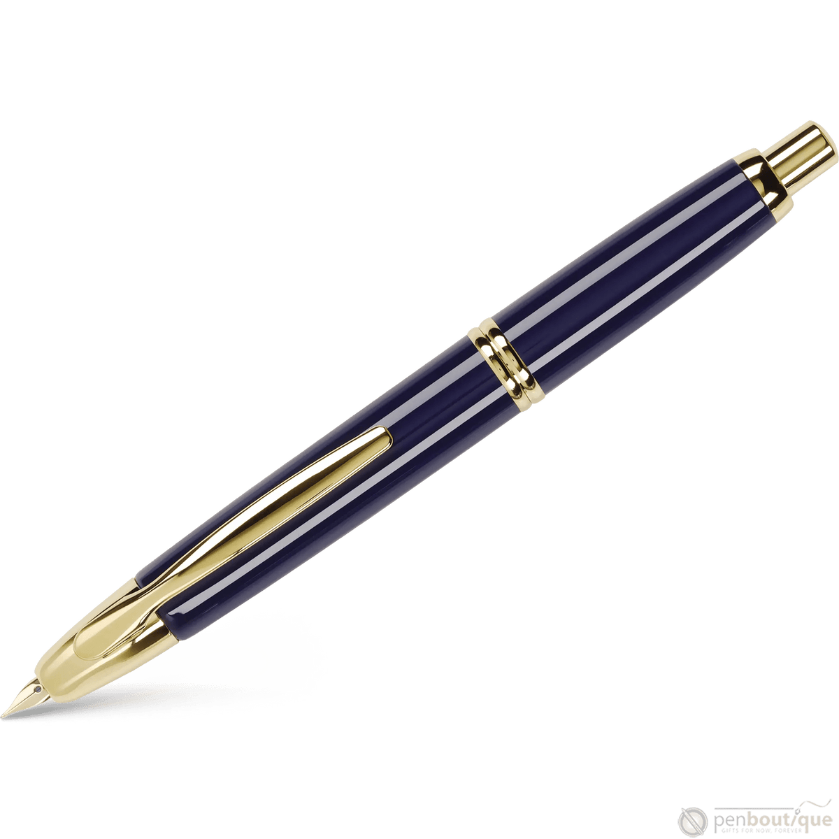 Pilot Vanishing Point Fountain Pen - Blue - Gold Trim - Pen Boutique Ltd