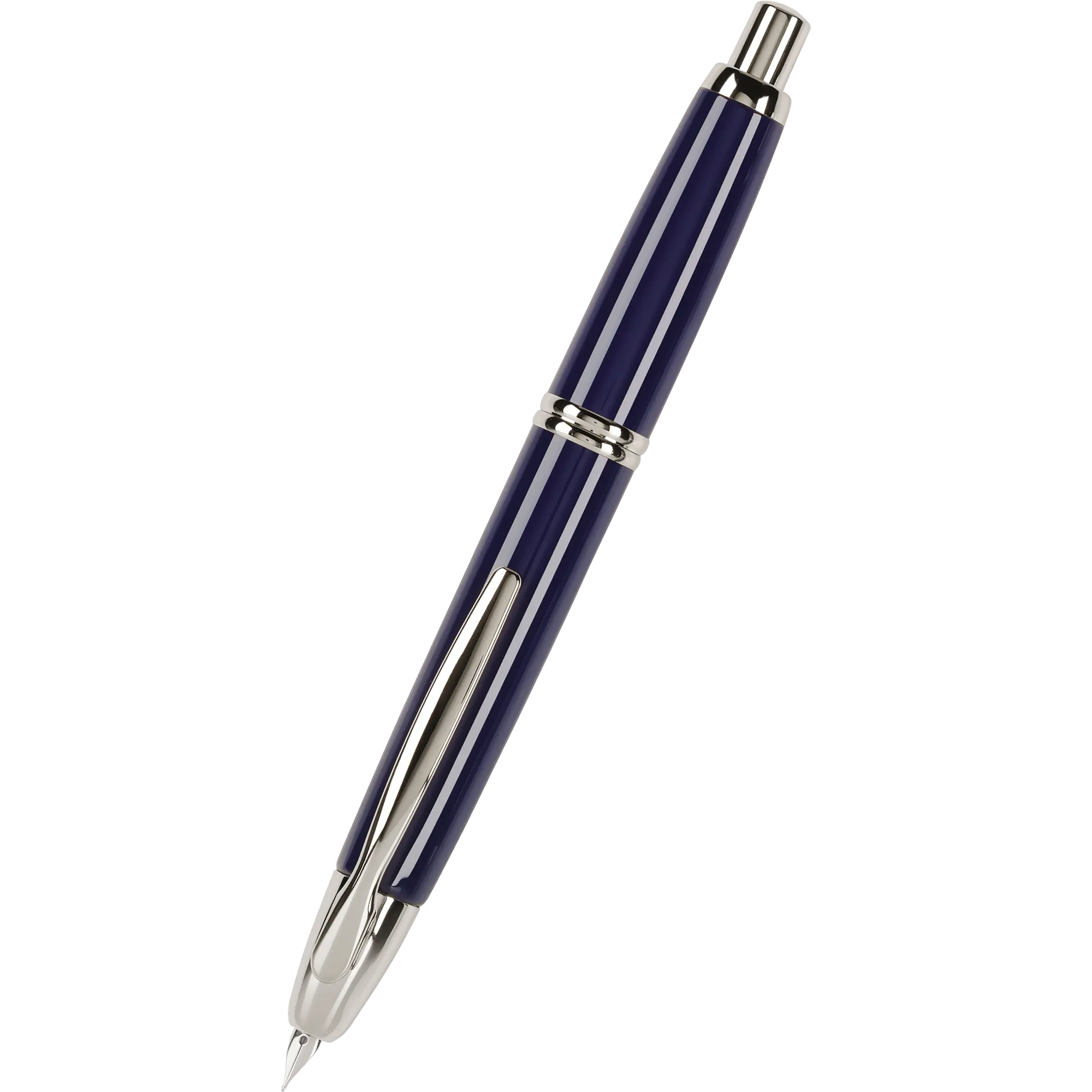 Pilot Vanishing Point Fountain Pen - Blue - Rhodium Trim-Pen Boutique Ltd