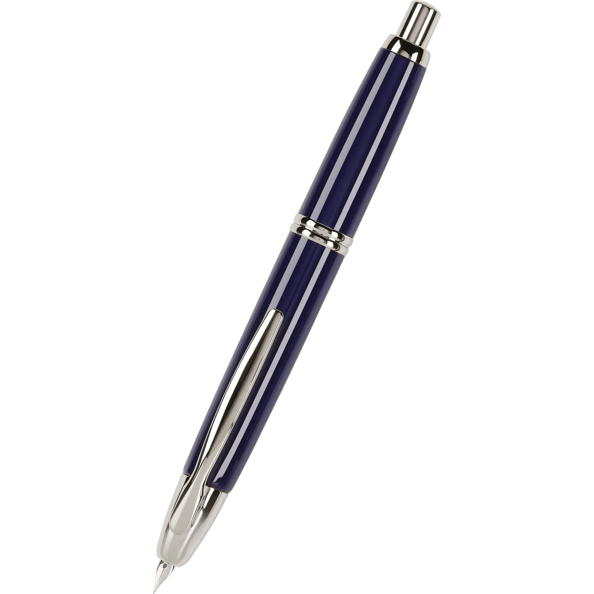 Pilot Vanishing Point Fountain Pen - Blue - Rhodium Trim - Pen Boutique Ltd