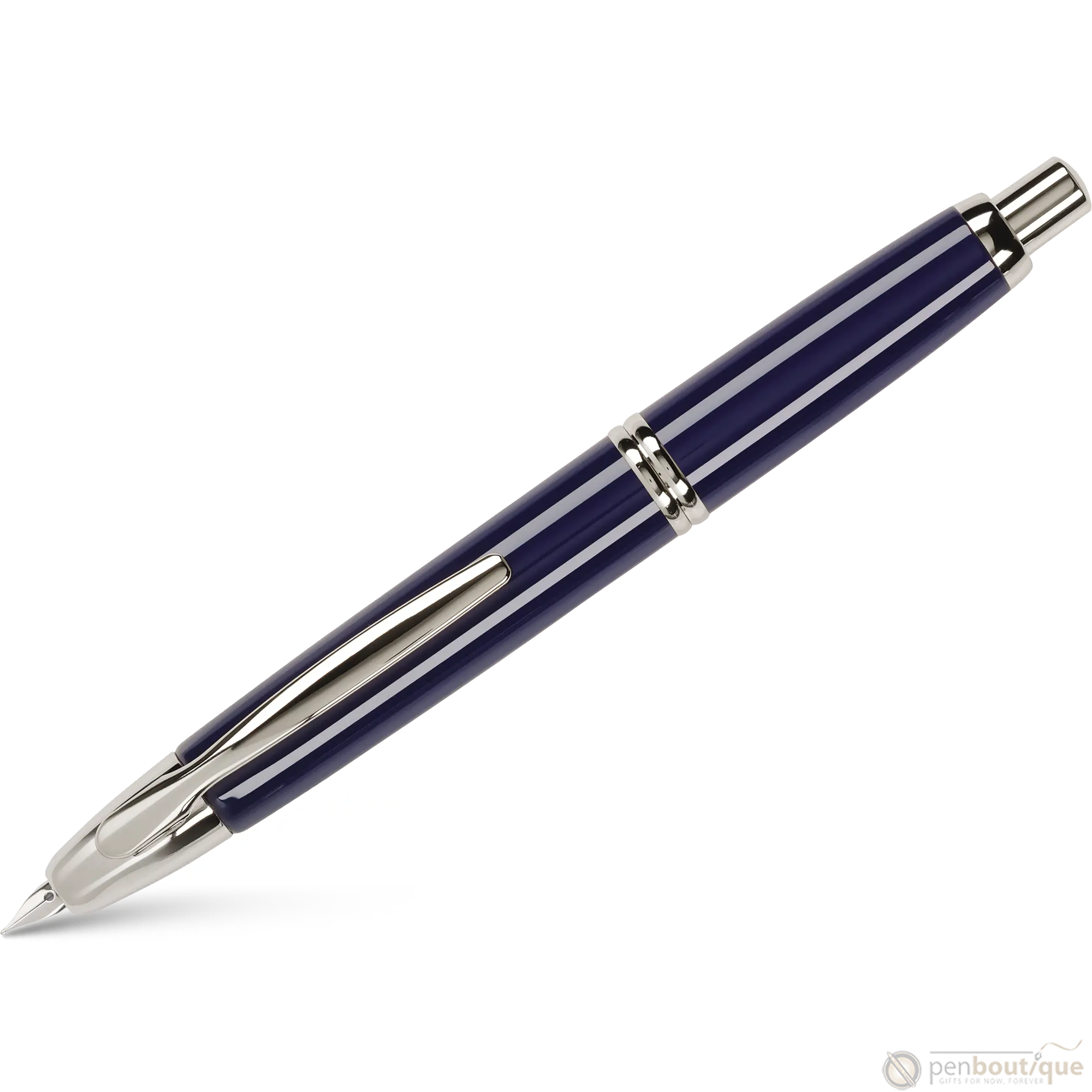 Pilot Vanishing Point Fountain Pen - Blue - Rhodium Trim-Pen Boutique Ltd
