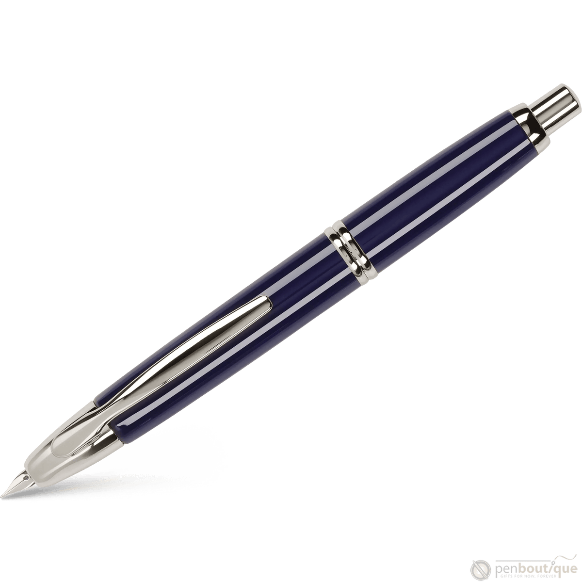 Pilot Vanishing Point Fountain Pen - Blue - Rhodium Trim - Pen Boutique Ltd