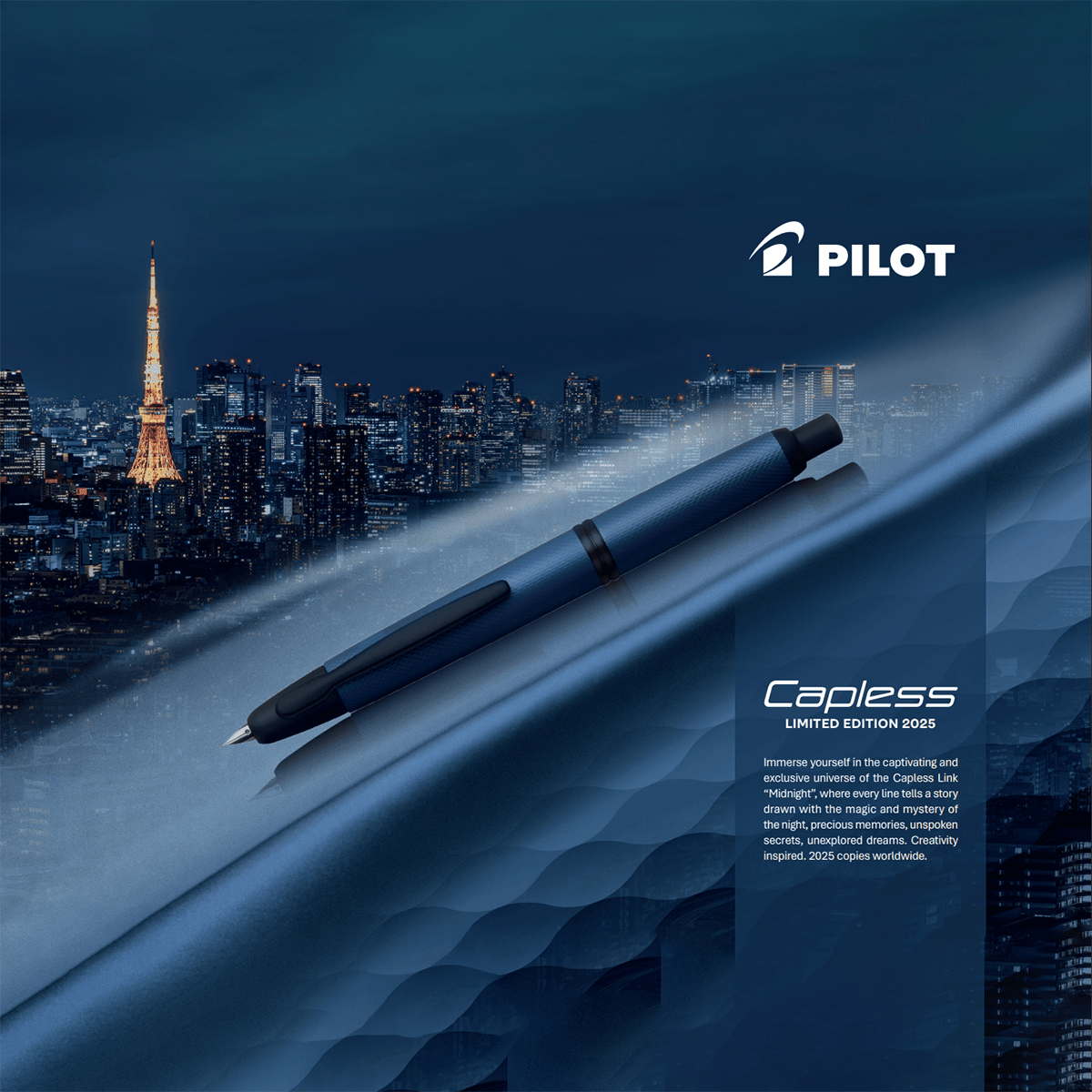 Pilot Vanishing Point Fountain Pen - Link Midnight (Limited Edition) 2025 - Pen Boutique Ltd
