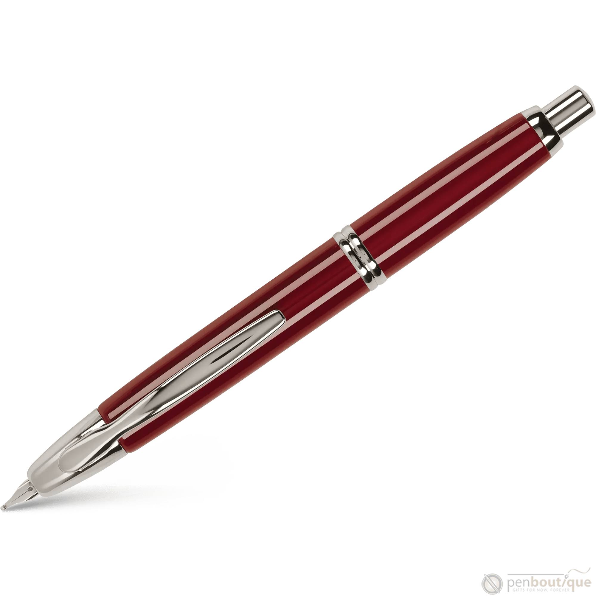 Pilot Vanishing Point Fountain Pen - Red - Rhodium Trim - Pen Boutique Ltd