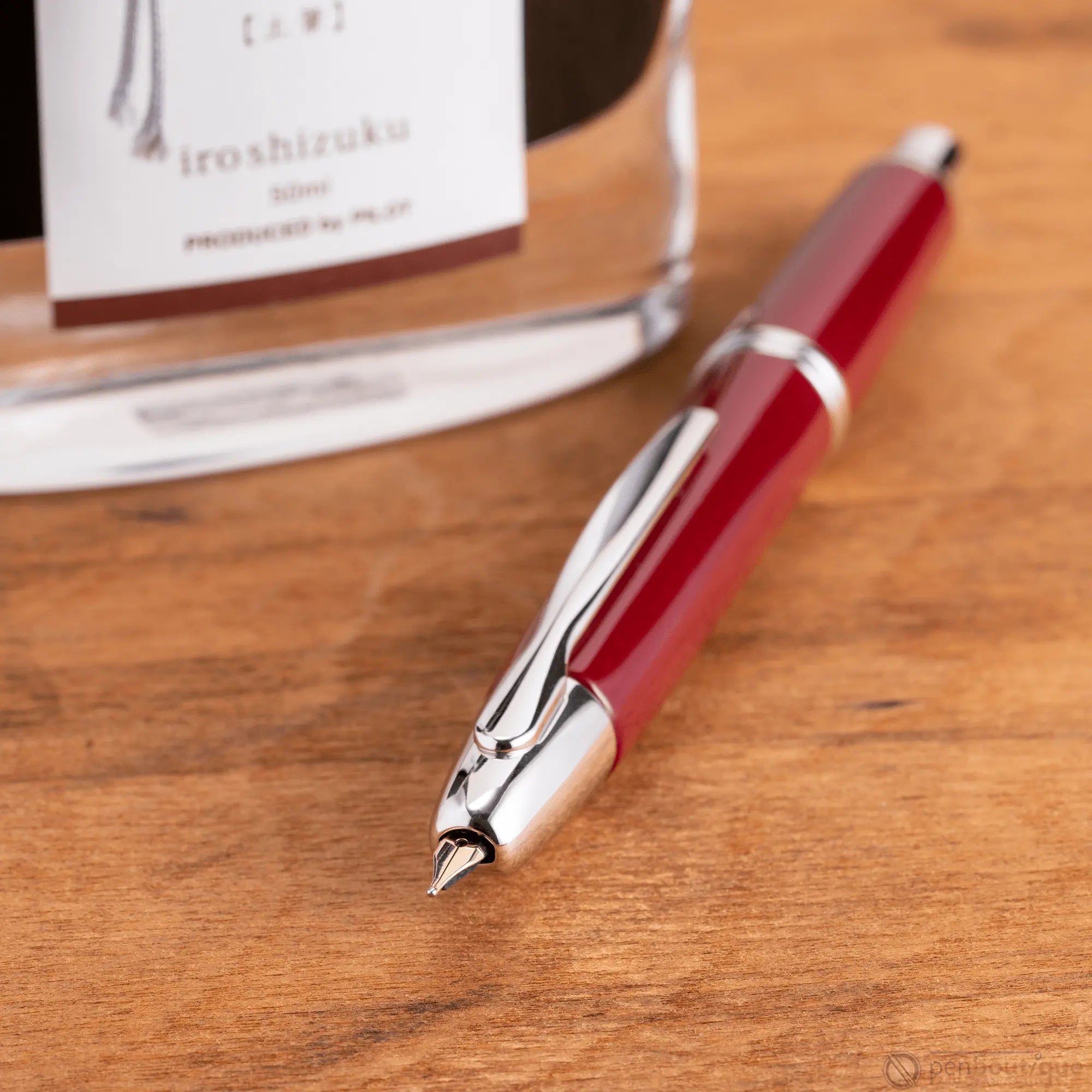 Pilot Vanishing Point Fountain Pen - Red - Rhodium Trim-Pen Boutique Ltd