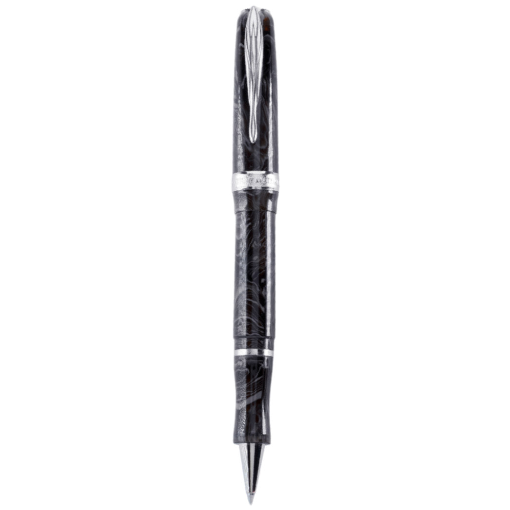 Pineider La Grande Belleza Ancient Materials Rollerball Pen - Carrara Grey - Palladium Trim-Pen Boutique Ltd