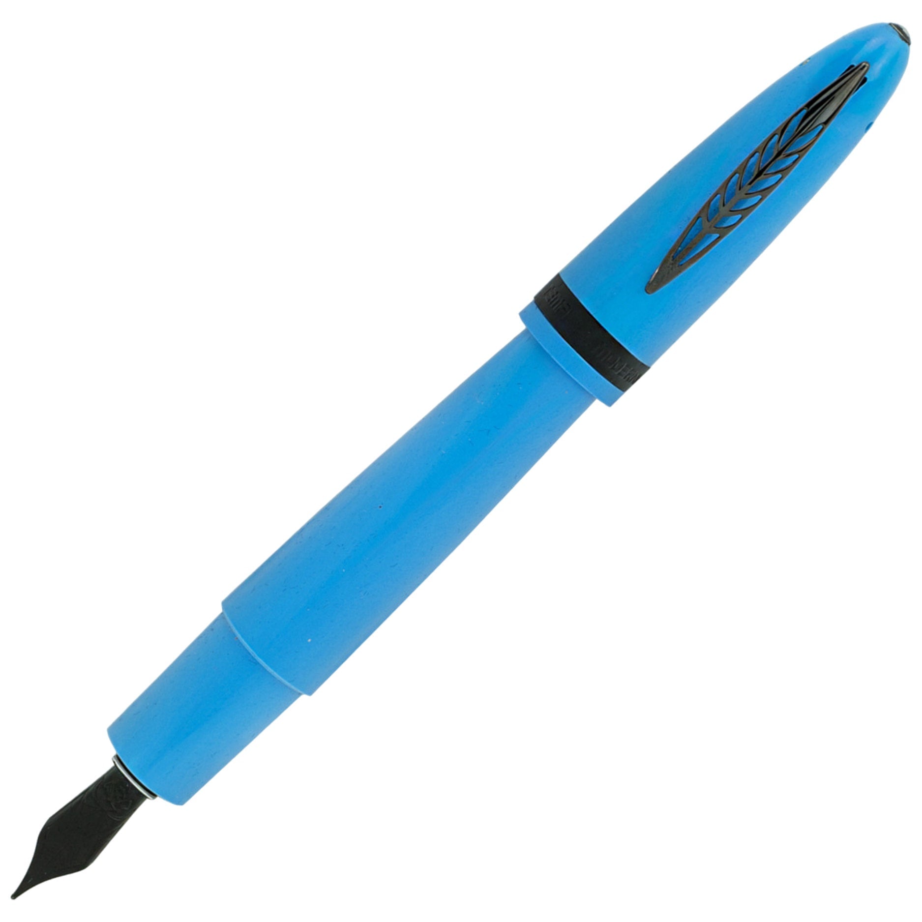 Pineider Modern Times Fountain Pen - France Racing Blue - Black Trim-Pen Boutique Ltd