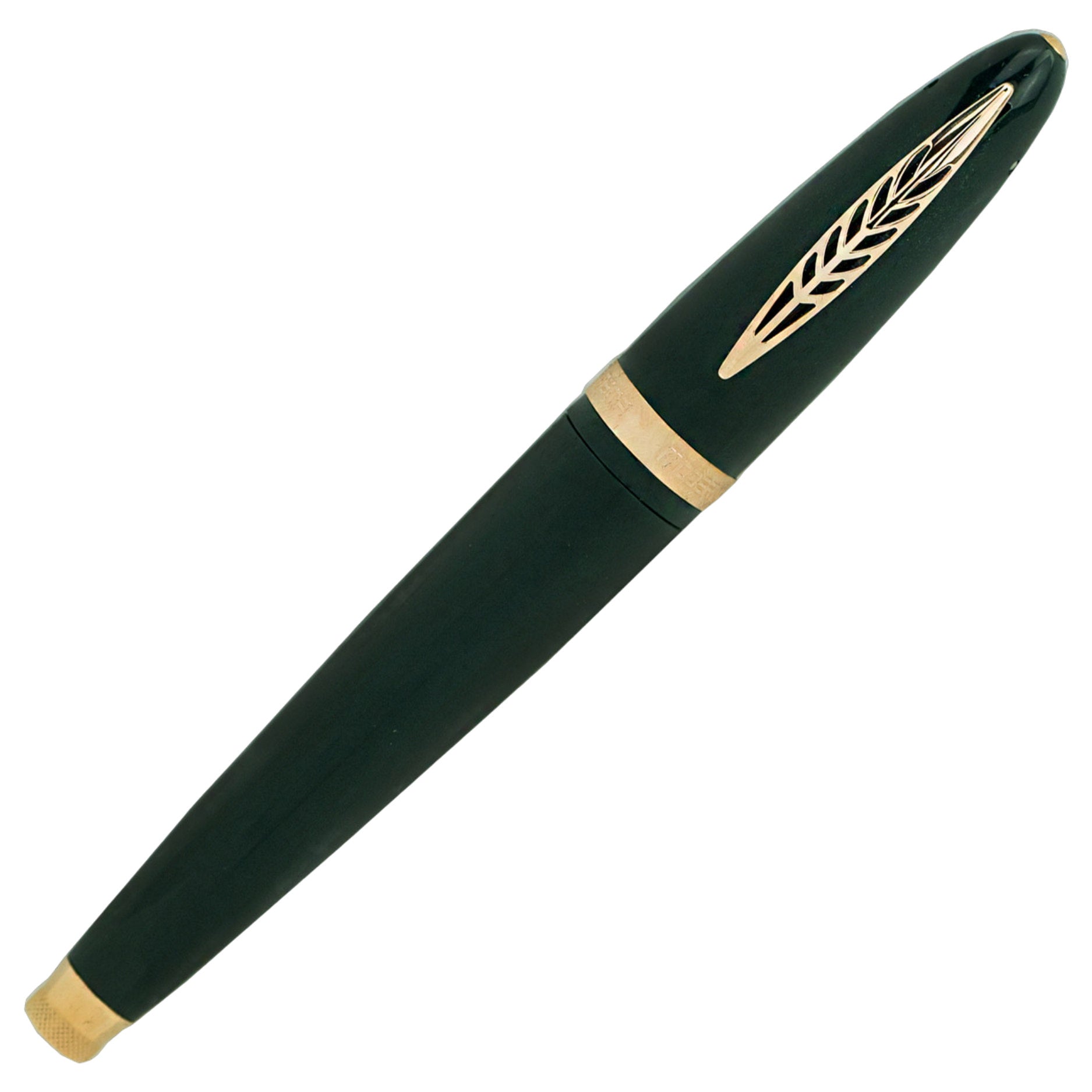 Pineider Modern Times Rollerball Pen - British Racing Green - Rose Gold Trim-Pen Boutique Ltd