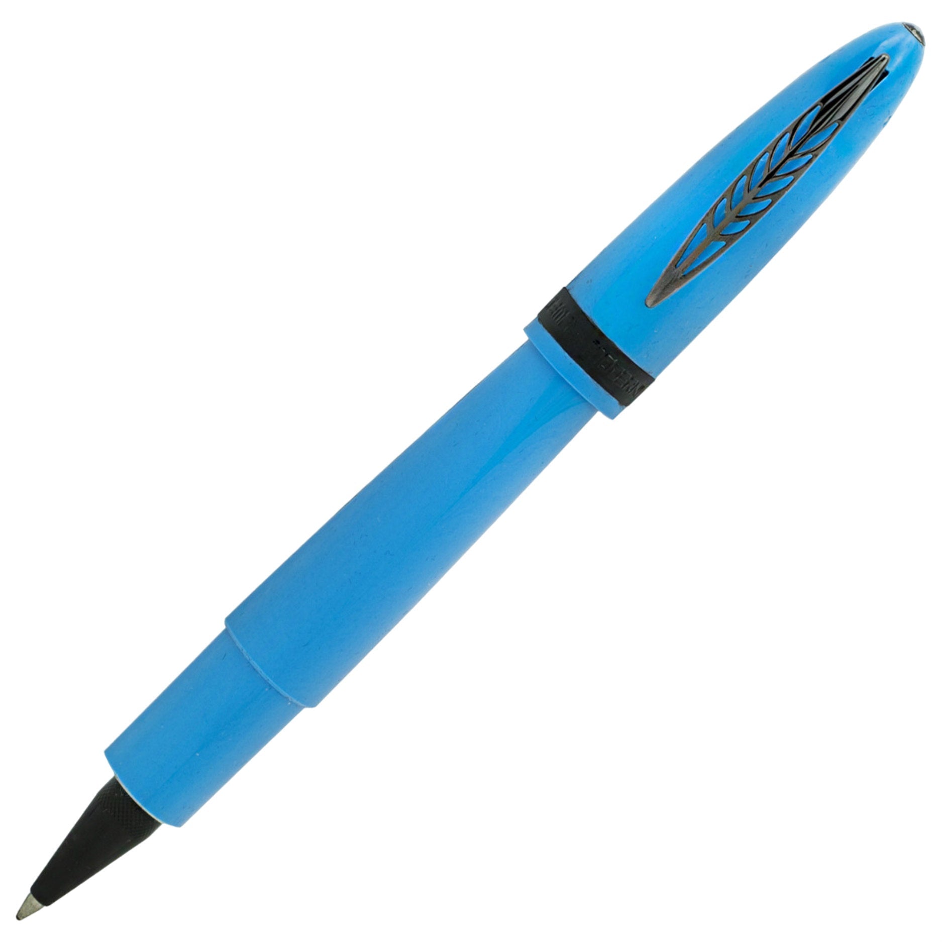 Pineider Modern Times Rollerball Pen - France Racing Blue - Black Trim-Pen Boutique Ltd