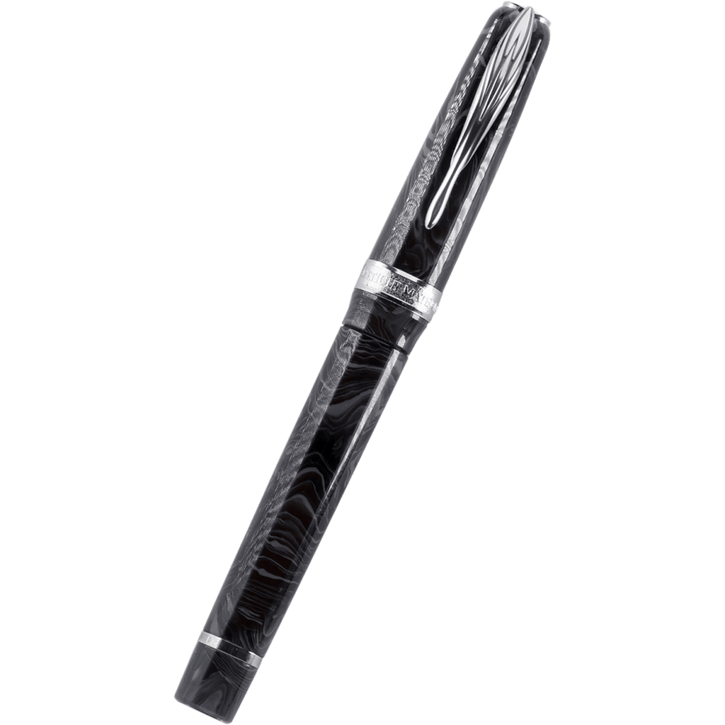 Pineider La Grande Belleza Ancient Materials Rollerball Pen - Carrara Grey - Palladium Trim-Pen Boutique Ltd