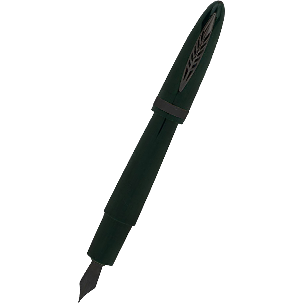 Pineider Modern Times Fountain Pen - British Green - Black Trim-Pen Boutique Ltd