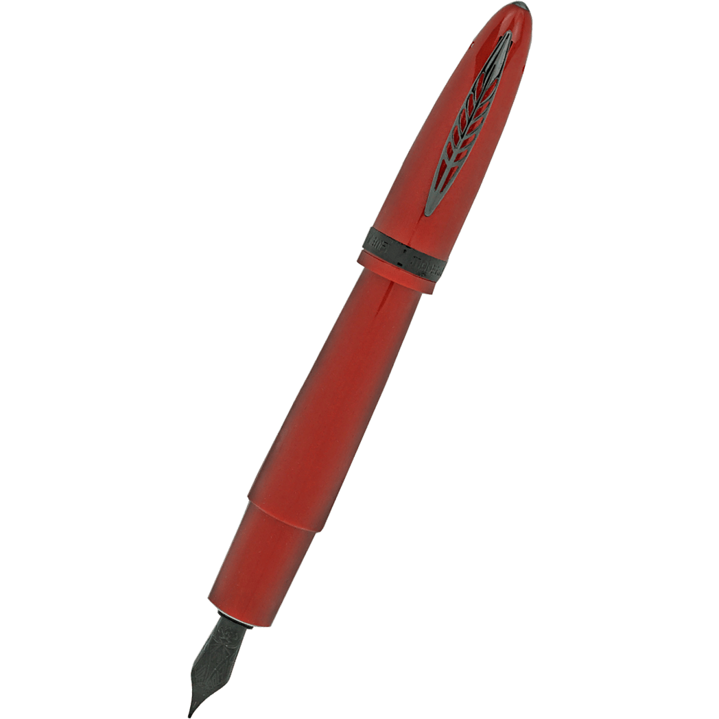 Pineider Modern Times Fountain Pen - Italy Racing Red - Black Trim-Pen Boutique Ltd