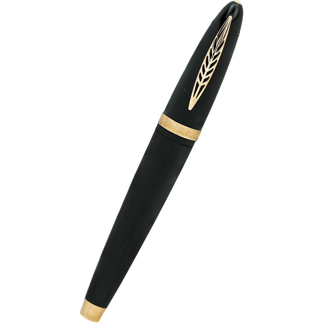 Pineider Modern Times Rollerball Pen - Black - Rose Gold Trim-Pen Boutique Ltd