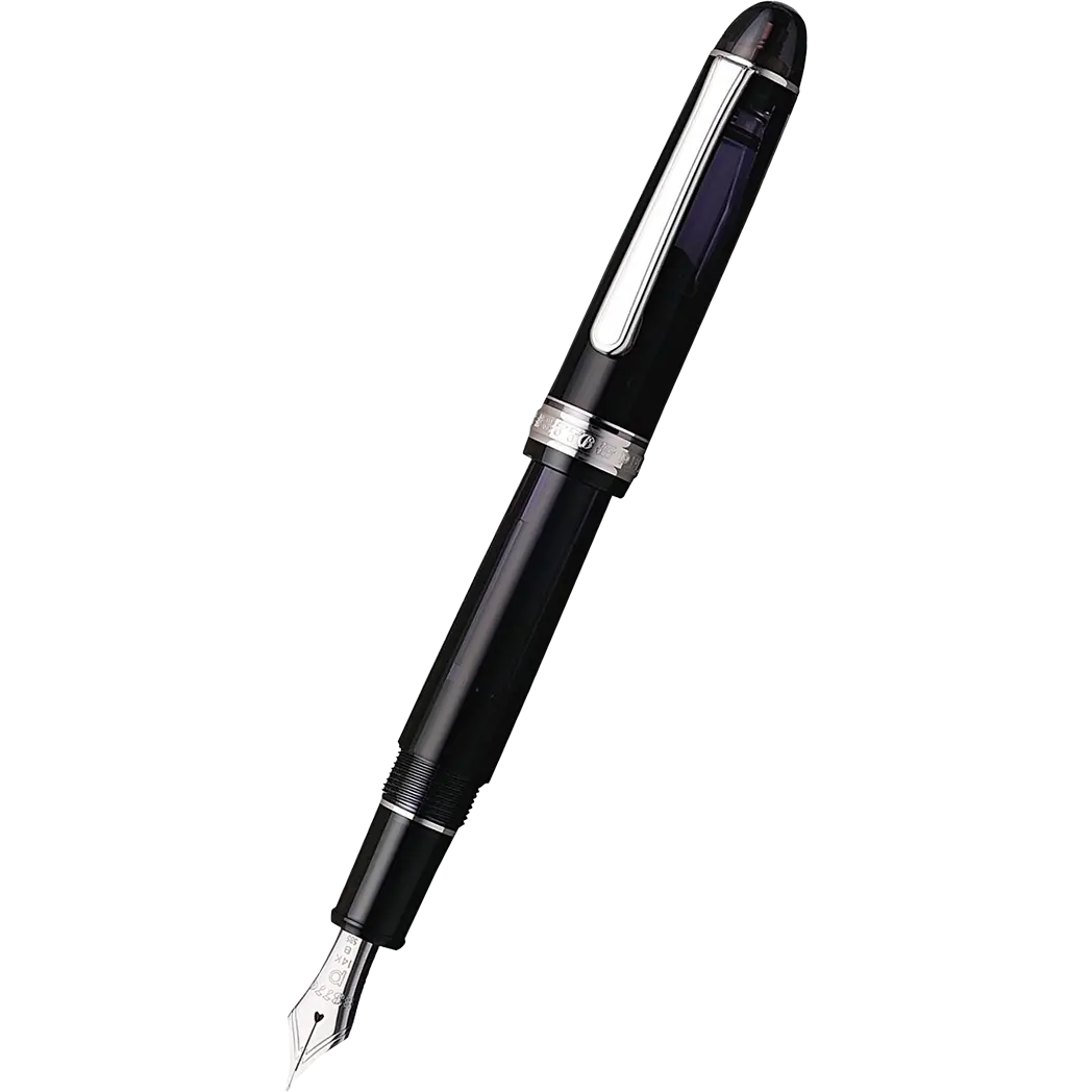 Platinum 3776 Century Black Diamond Fountain Pen with Rhodium Trim-Pen Boutique Ltd