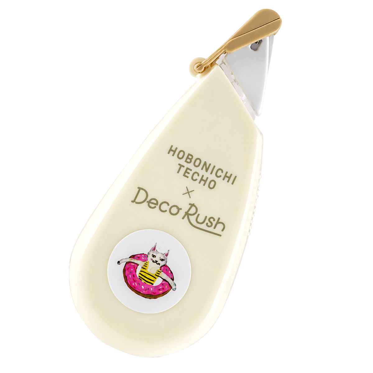 Plus x Hobonichi Deco Rush Tape Dispenser - Hiroko Kubota: Inflatable Donut - Pen Boutique Ltd