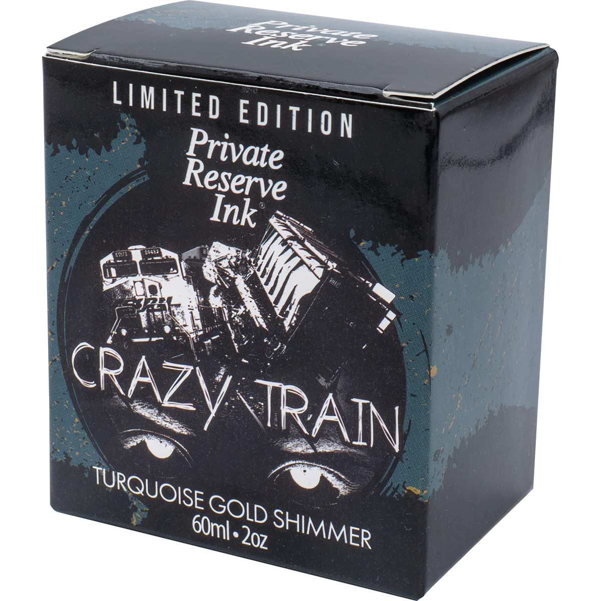 Private Reserve Ink Bottle - Crazy Train Turquoise Gold Shimmer - 60ml (Limited Edition)-Pen Boutique Ltd