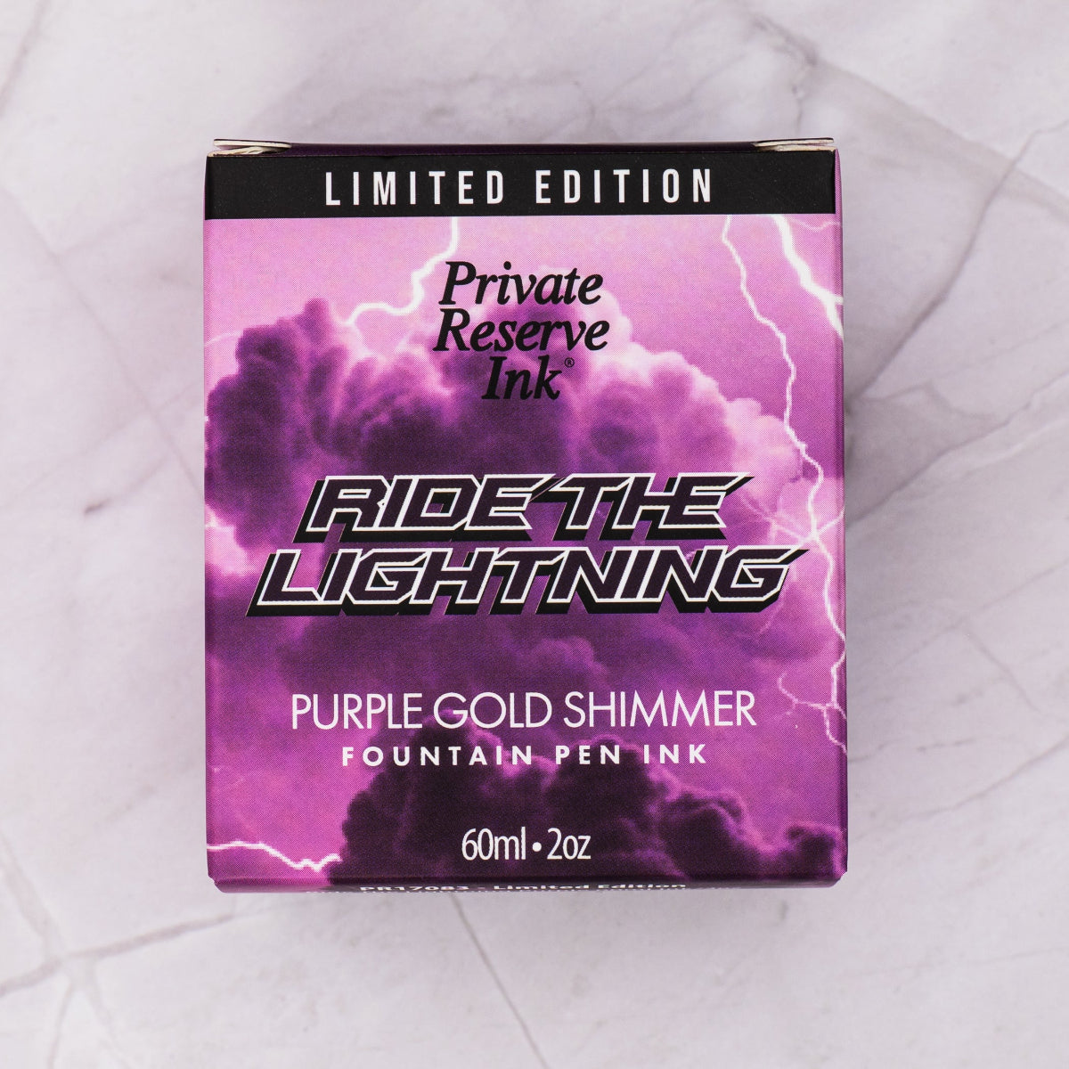 Private Reserve Ink Bottle - Ride The Lightning Purple Gold Shimmer - 60ml (Limited Edition)-Pen Boutique Ltd
