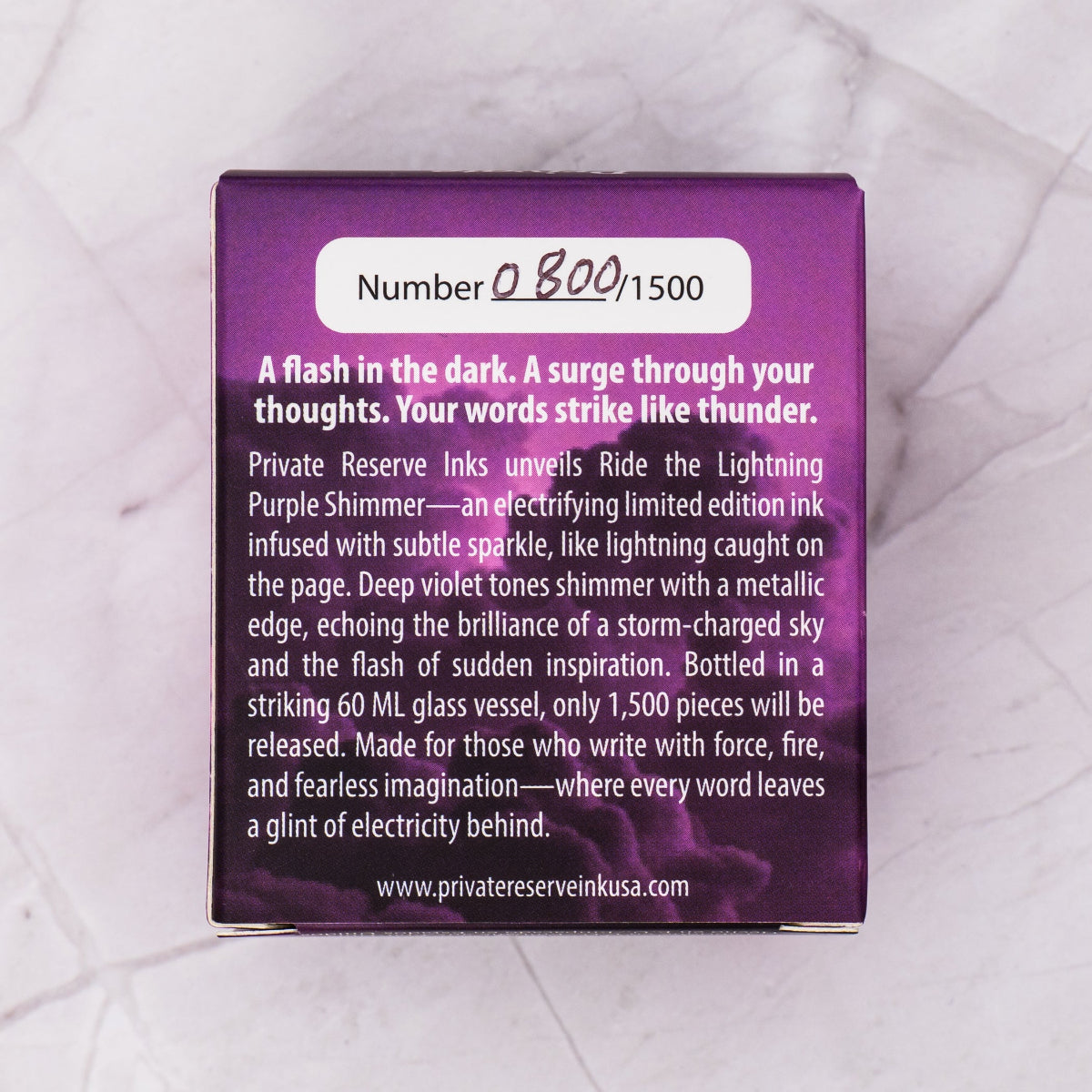 Private Reserve Ink Bottle - Ride The Lightning Purple Gold Shimmer - 60ml (Limited Edition)-Pen Boutique Ltd