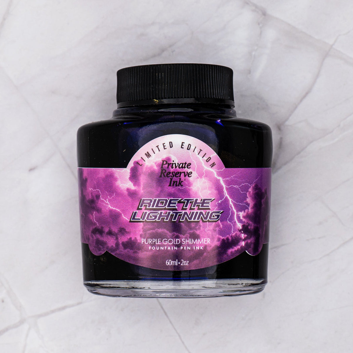 Private Reserve Ink Bottle - Ride The Lightning Purple Gold Shimmer - 60ml (Limited Edition)-Pen Boutique Ltd
