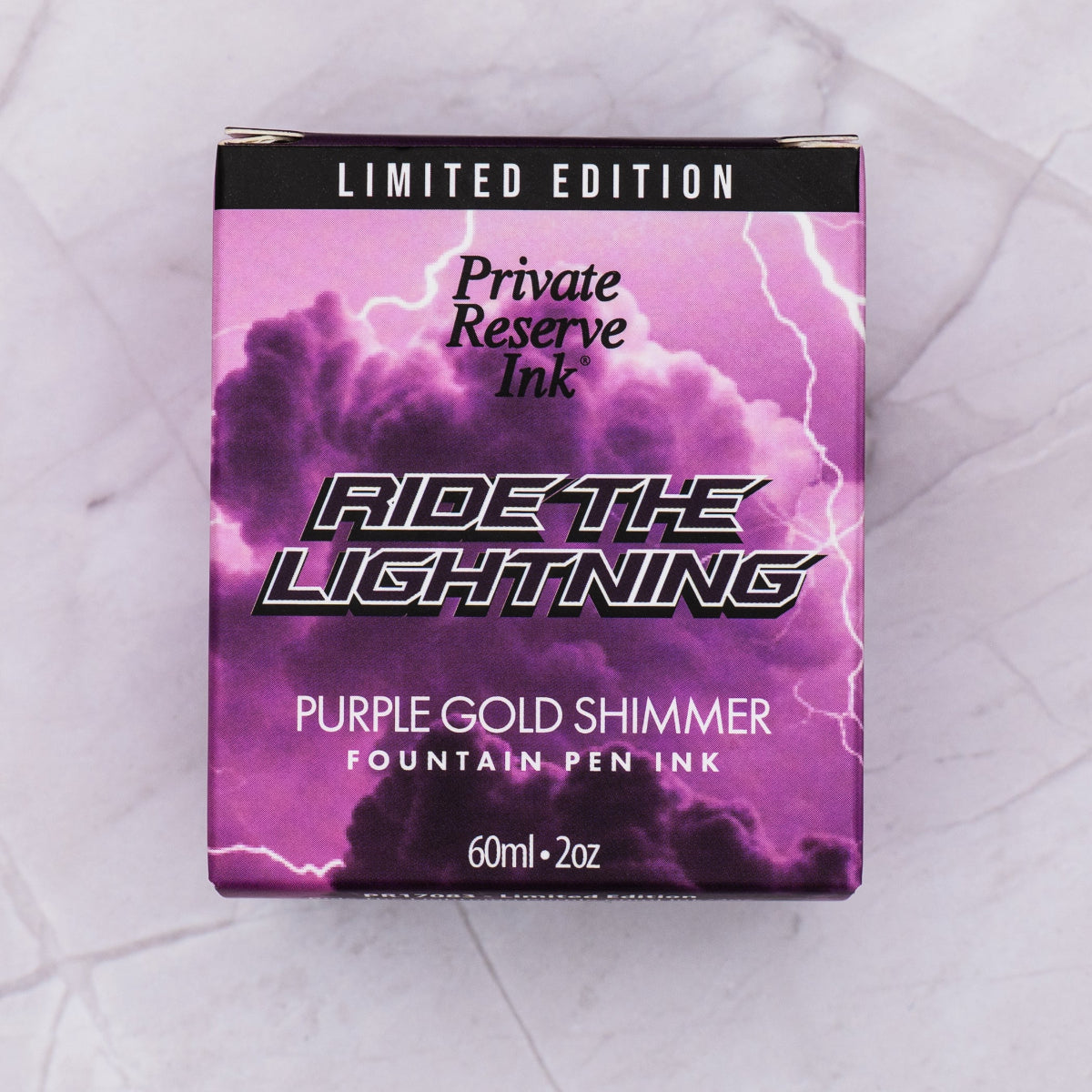 Private Reserve Ink Bottle - Ride The Lightning Purple Gold Shimmer - 60ml (Limited Edition)-Pen Boutique Ltd