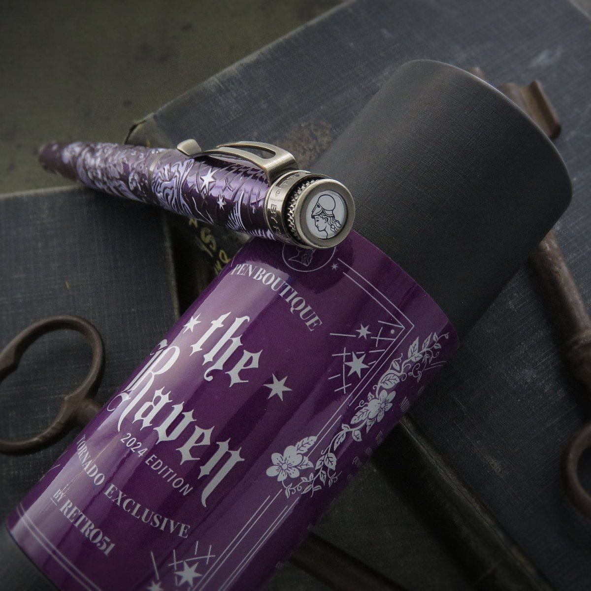 Retro 51 Tornado x Pen Boutique Exclusive Fountain Pen - Raven 3 - 2024 Edition - Pen Boutique Ltd