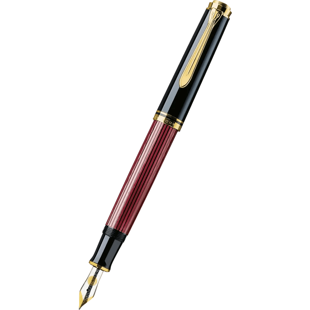 Pelikan Souveran Fountain Pen - M600 Black/Red - Pen Boutique Ltd