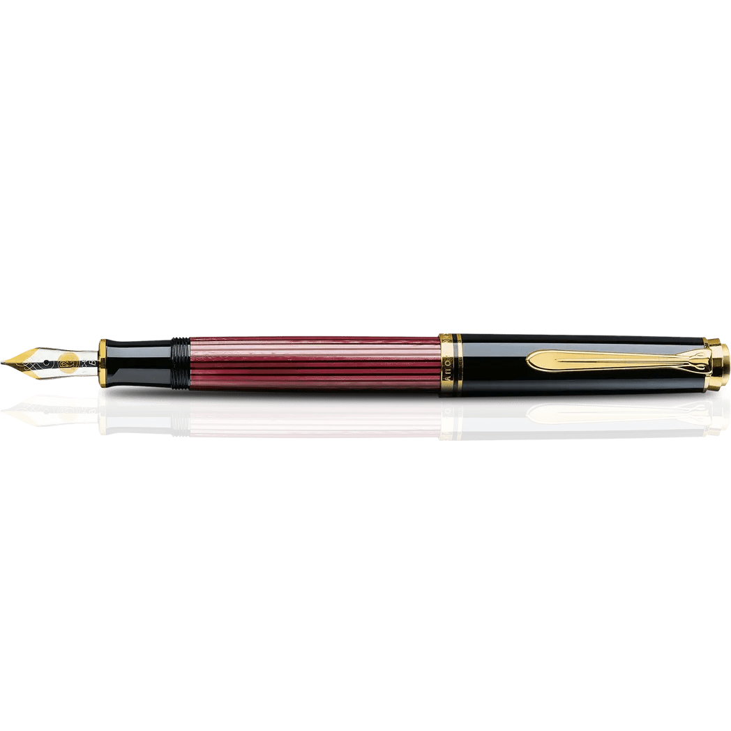 Pelikan Souveran Fountain Pen - M600 Black/Red - Pen Boutique Ltd
