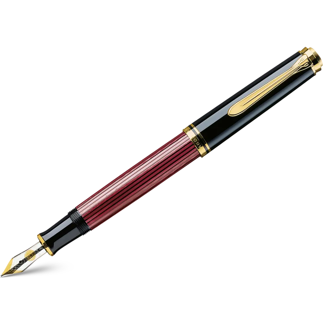 Pelikan Souveran Fountain Pen - M600 Black/Red-Pen Boutique Ltd