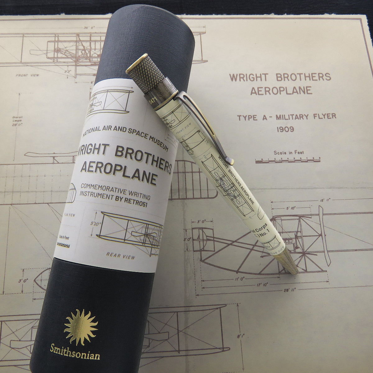 Retro 51 Smithsonian Rollerball Pen - Wright Brothers Aeroplane-Pen Boutique Ltd