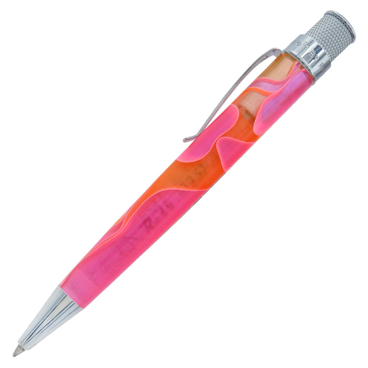 Retro 51 Tornado Acrylic Rollerball Pen - Cosmic Pink & Orange Swirl-Pen Boutique Ltd