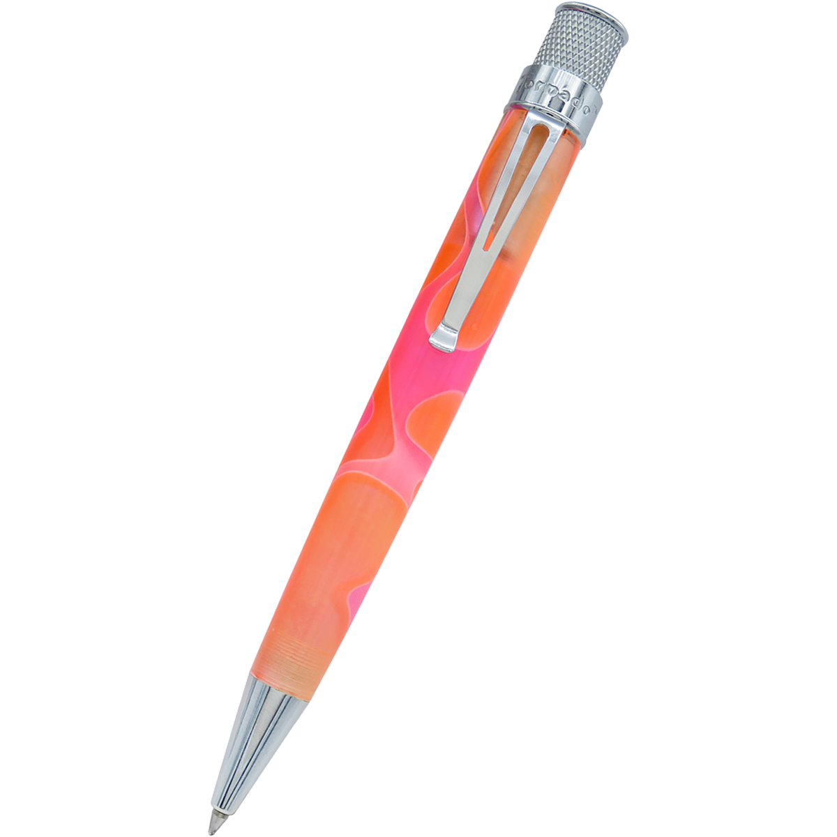 Retro 51 Tornado Acrylic Rollerball Pen - Cosmic Pink & Orange Swirl-Pen Boutique Ltd
