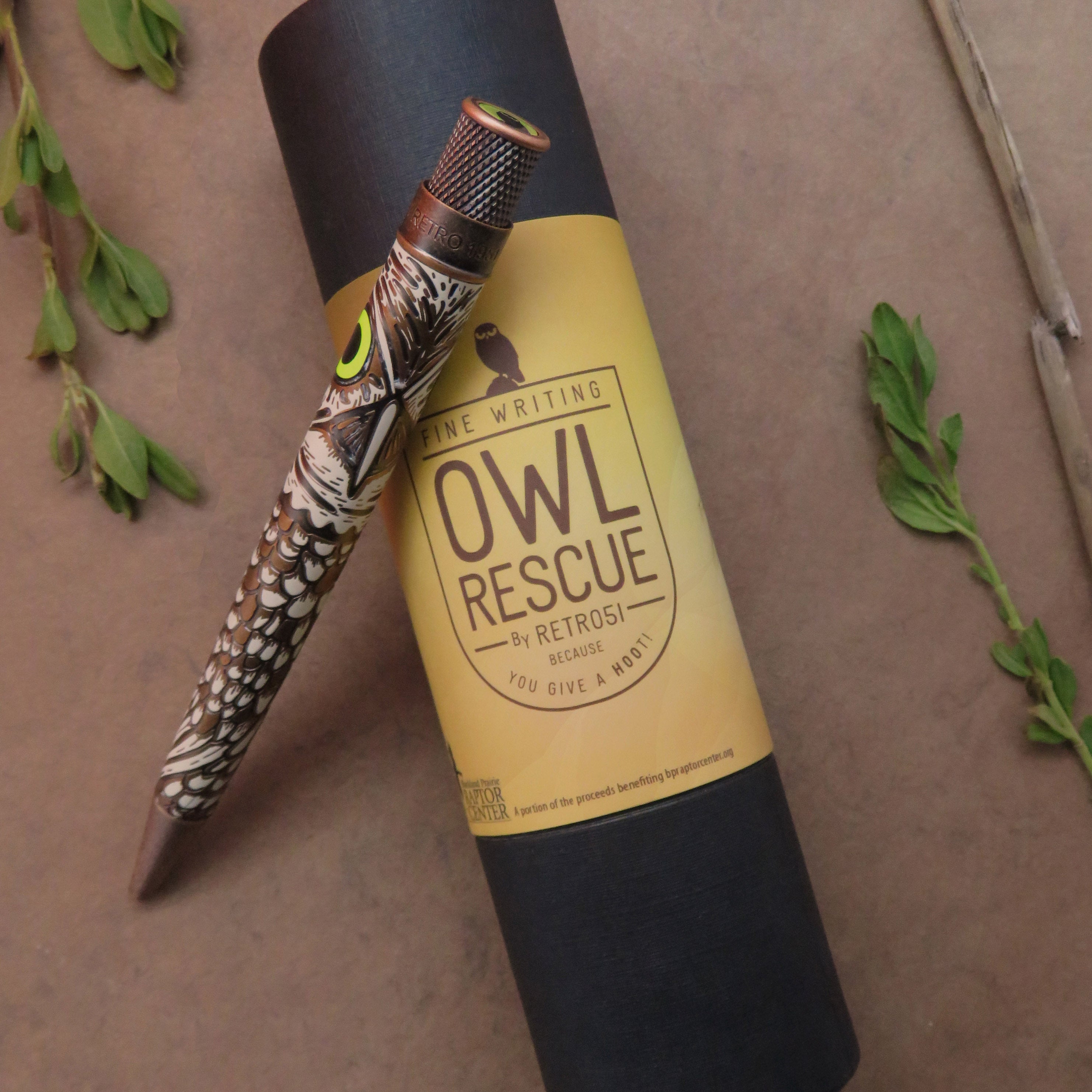 Retro 51 Tornado Ballpoint Pen - Owl Rescue-Pen Boutique Ltd