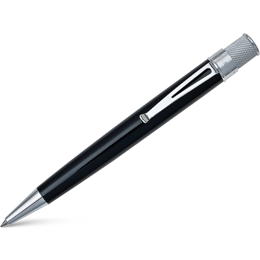 Retro 51 Tornado Classic Lacquer Black Rollerball Pen-Pen Boutique Ltd