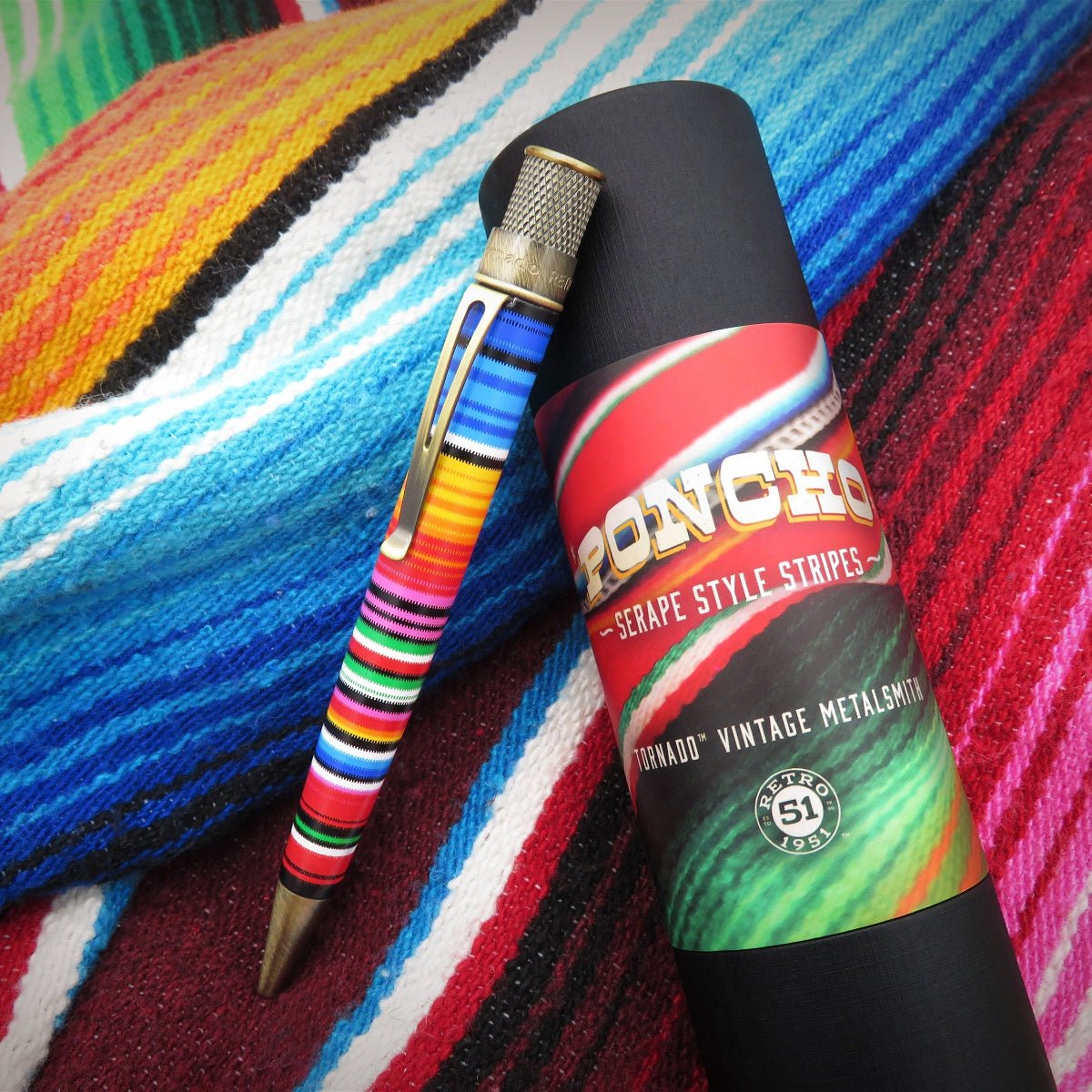 Retro 51 Tornado Rollerball Pen - Vintage Metalsmith Poncho - Pen Boutique Ltd